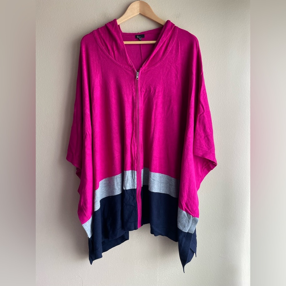 6 By Six Women Oversized Sweater Cardigan Pink Blue Size XS